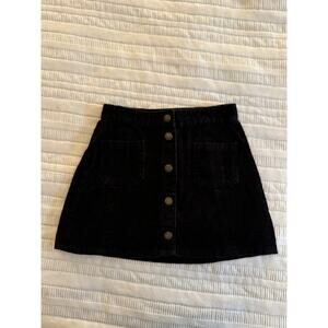 Gap Kids L (12) Black Corduroy Skirt